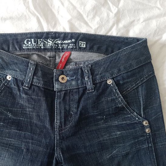 Premium GUESS Women's Starlet Slimboot Jeans - Blue 26 - Picture 1 of 15